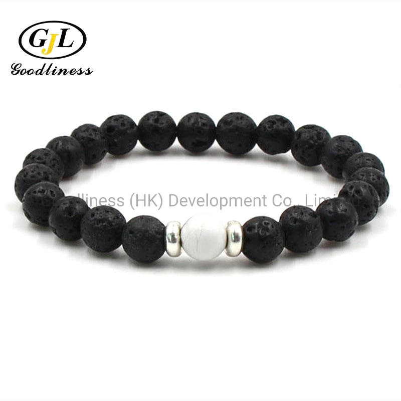 Volcanic Rock Beaded Bracelet Yoga Chakra Men′ S Bracelet