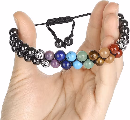 Meditation, Entspannung, Angst, Yoga, Heilkristalle, Top-Plaza-Perlen-Chakra-Armband